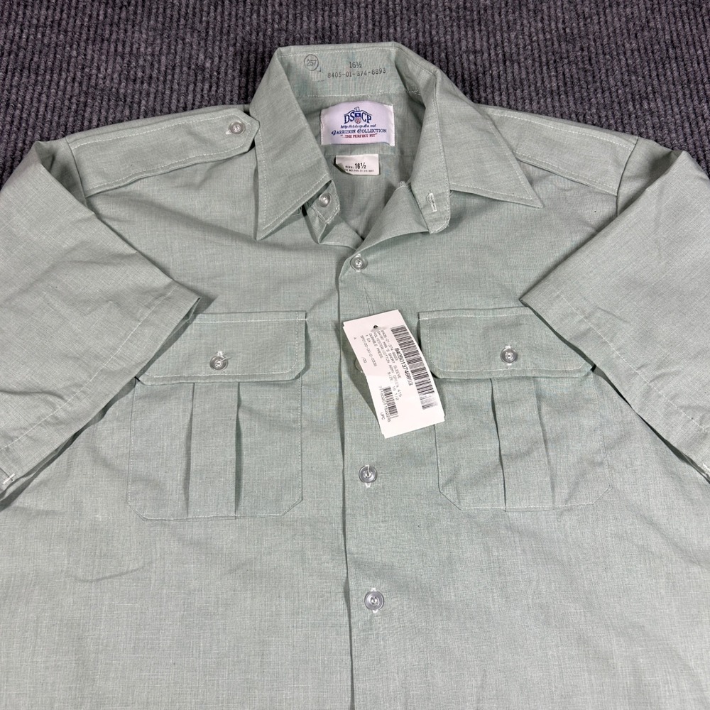 DSCP Garrison Collection Shirt Mens 16.5 Army Green 415 Short Sleeve Uniform